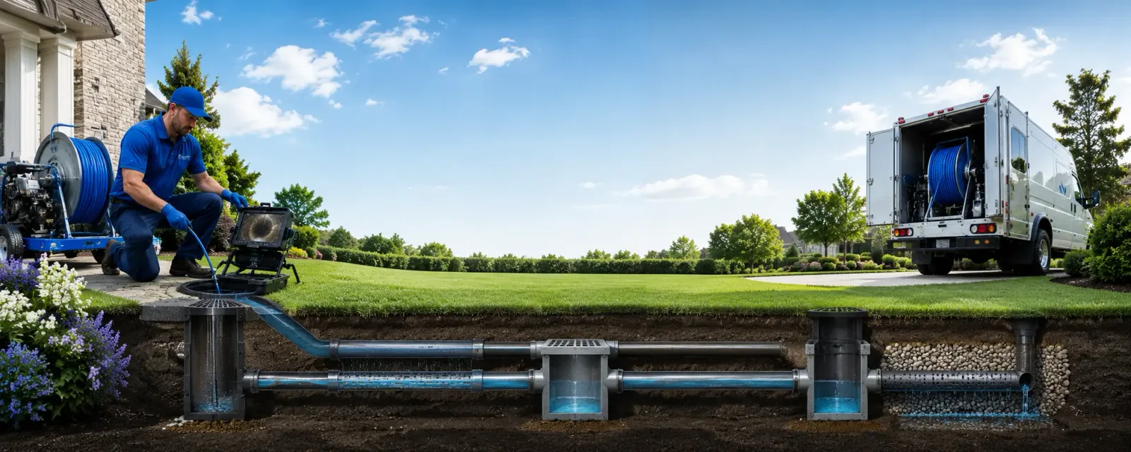 Outdoor drain cleaning information for Iota, LA